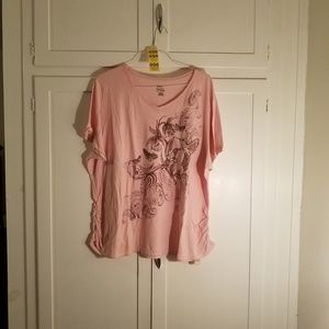 Hanes 4x  shirt pink  #411